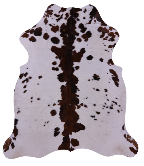 Brown & White Natural Cowhide Rug - X-Large 7'2
