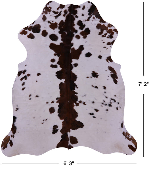 Brown & White Natural Cowhide Rug - X-Large 7'2