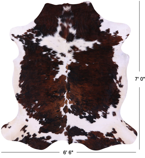Tricolor Natural Cowhide Rug - X-Large 7'0