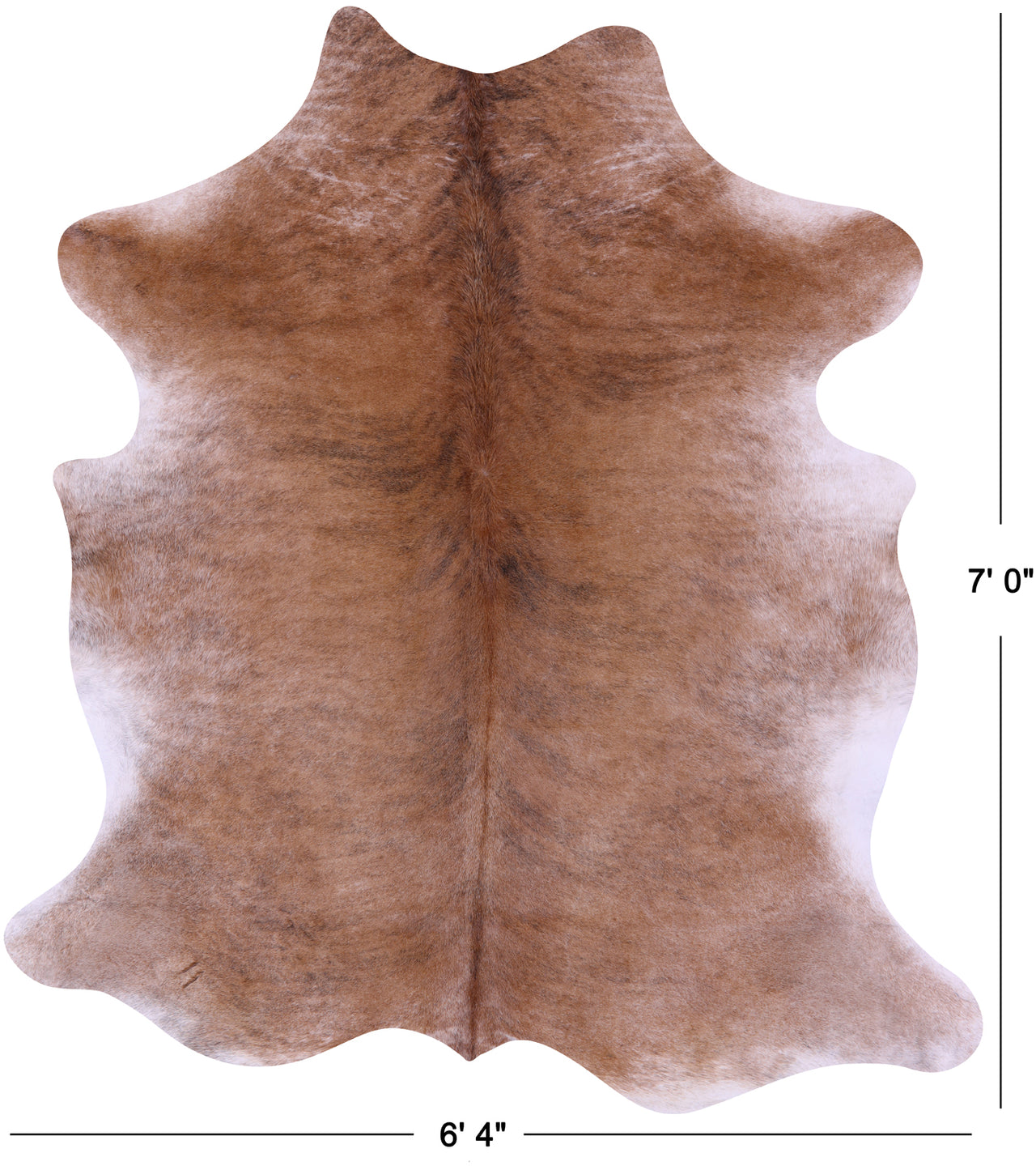 Champagne Natural Cowhide Rug - X-Large 7'0"H x 6'4"W