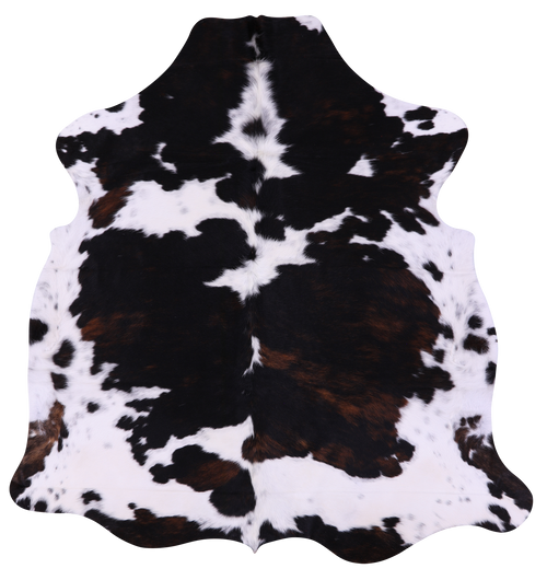 Tricolor Natural Cowhide Rug - Large 6'5