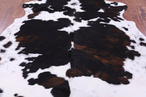 Tricolor Natural Cowhide Rug - Large 6'5