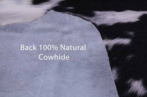 Tricolor Natural Cowhide Rug - Large 6'5