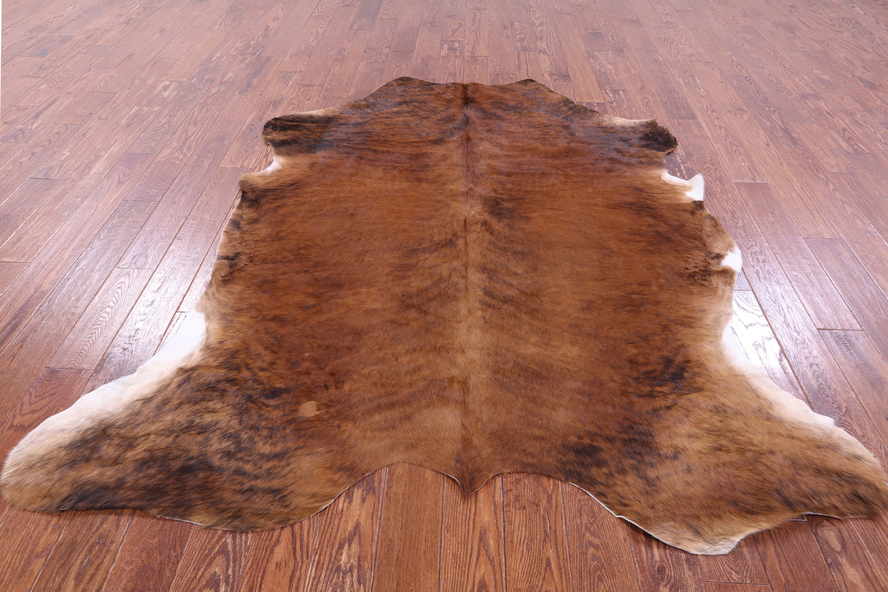 Brown Natural Cowhide Rug - XLarge 7'4"H x 6'4"W