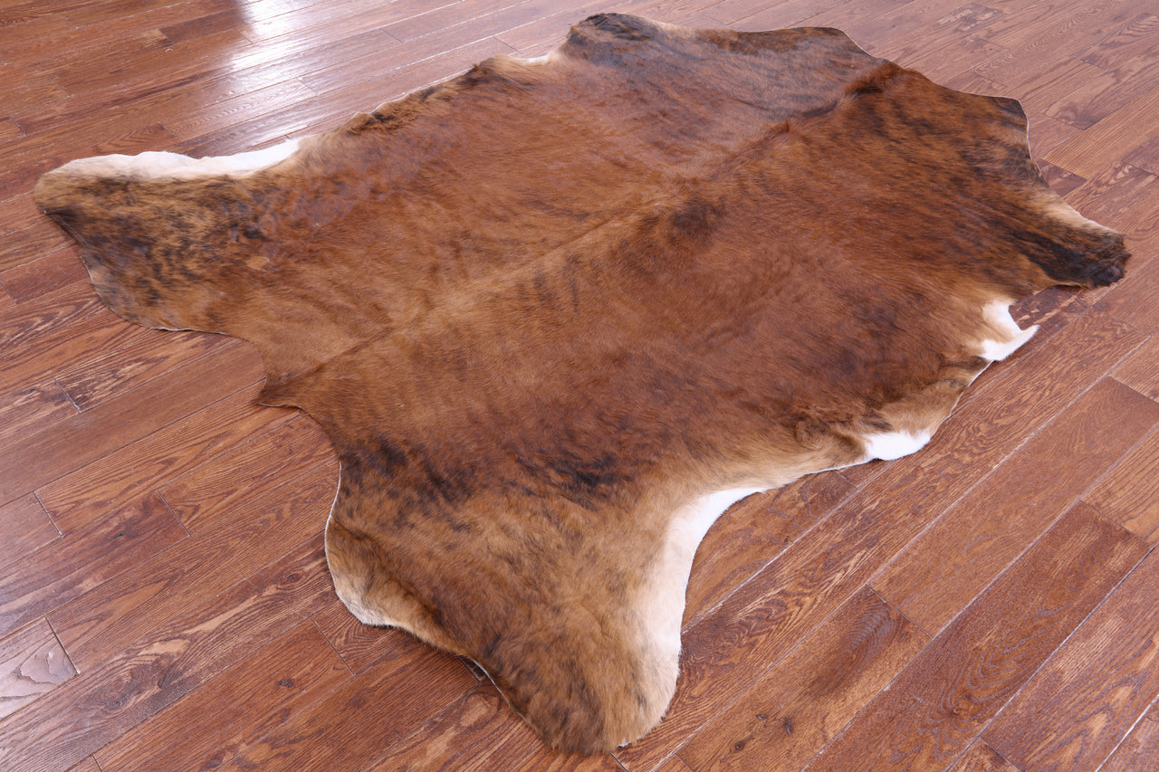 Brown Natural Cowhide Rug - XLarge 7'4"H x 6'4"W