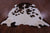 Brown & White Natural Cowhide Rug - X-Large 7'7"H x 7'3"W