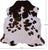 Brown & White Natural Cowhide Rug - X-Large 7'7"H x 7'3"W