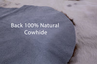Thumbnail for Brown & White Natural Cowhide Rug - X-Large 7'7