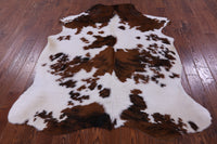 Thumbnail for Brown & White Natural Cowhide Rug - Large 6'9