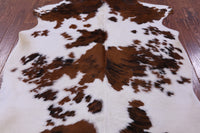 Thumbnail for Brown & White Natural Cowhide Rug - Large 6'9