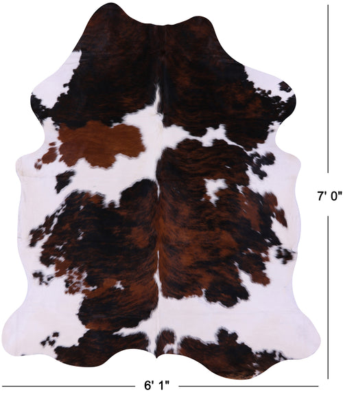 Tricolor Natural Cowhide Rug - X-Large 7'0