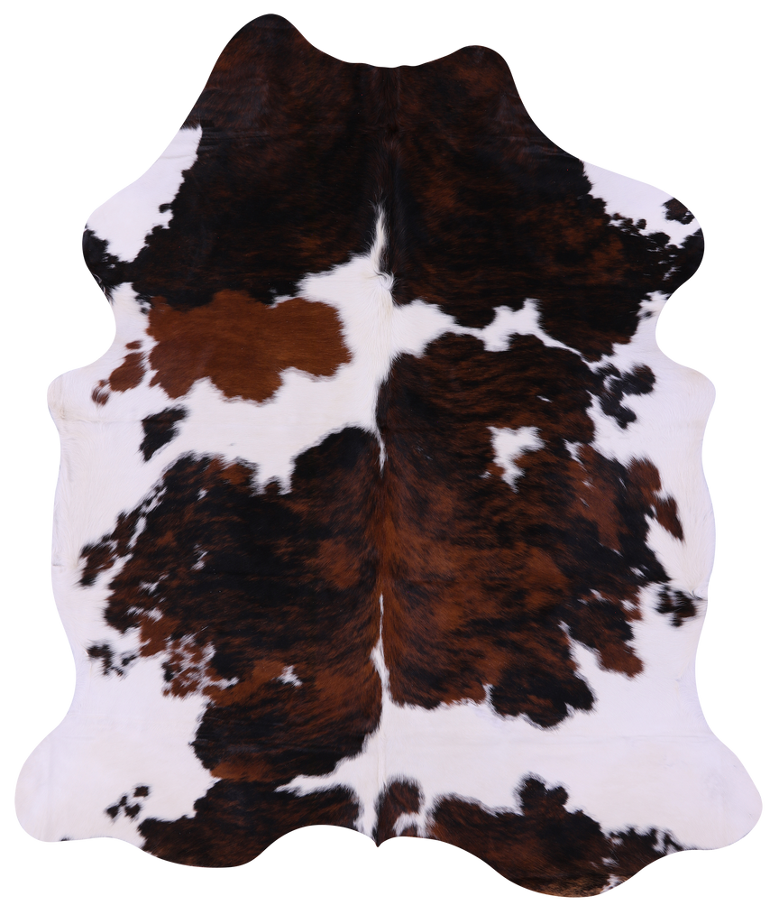Tricolor Natural Cowhide Rug - X-Large 7'0"H x 6'1"W