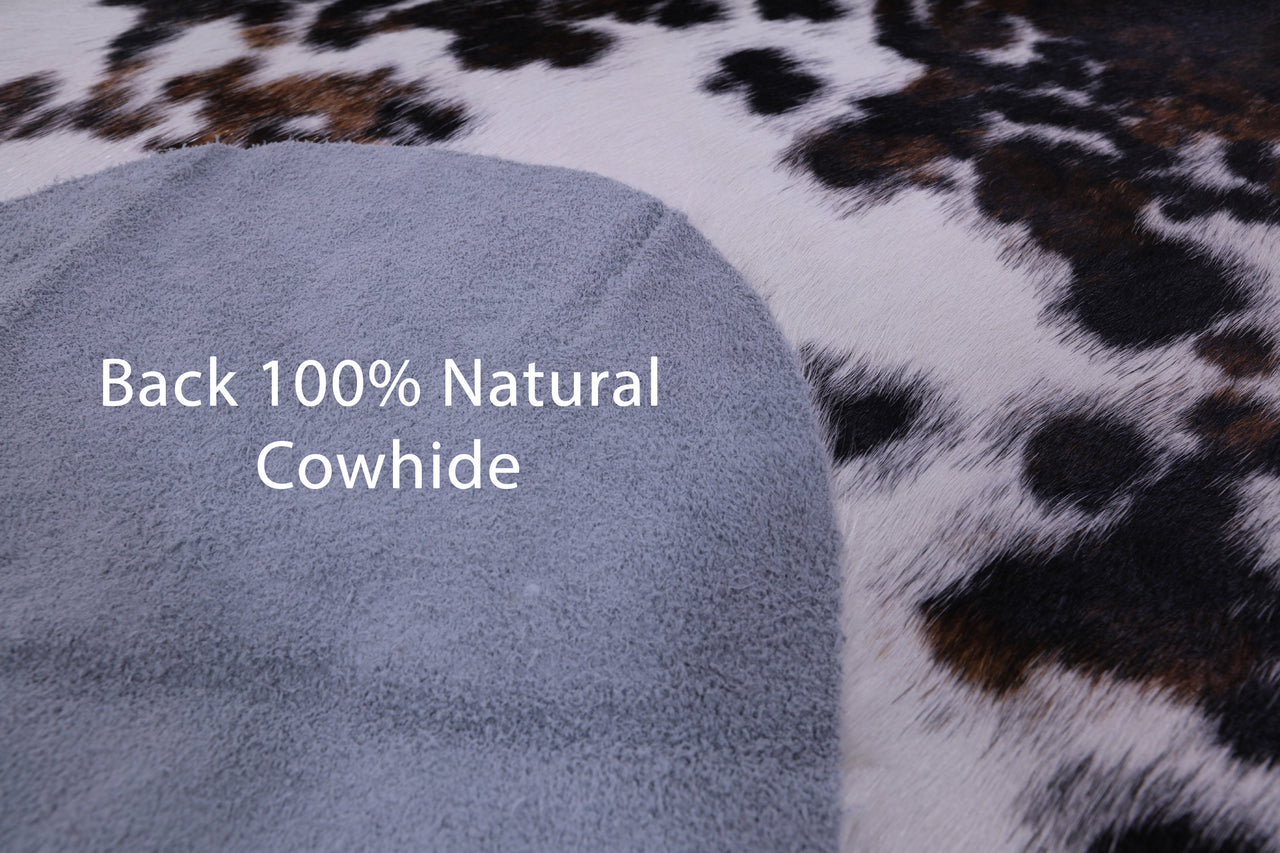 Tricolor Natural Cowhide Rug - XX-Large 8'0"H x 6'5"W