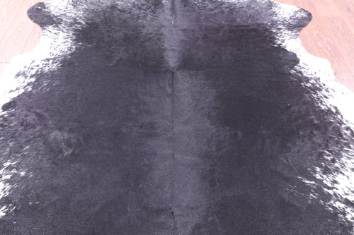 Black Salt & Pepper Natural Cowhide Rug - X-Large 7'0