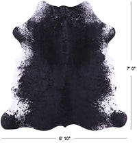 Thumbnail for Black & White Salt & Pepper Natural Cowhide Rug - XLarge 7'0