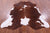 Brown & White Natural Cowhide Rug - XLarge 7'6"H x 5'11"W