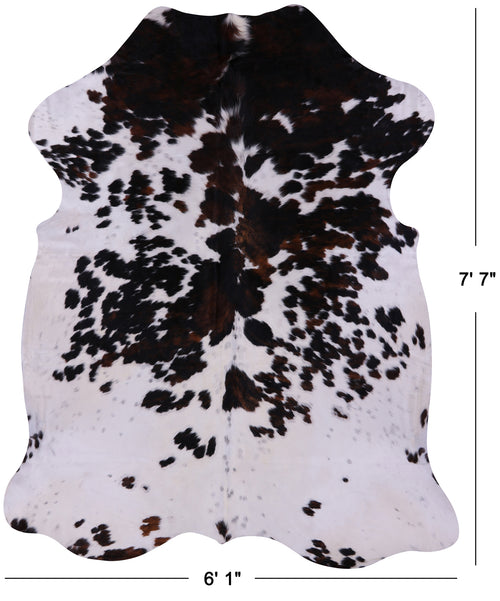 Tricolor Natural Cowhide Rug - X-Large 7'7