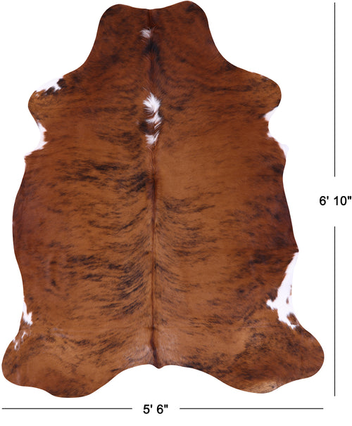 Brindle Natural Cowhide Rug - Large 6'10