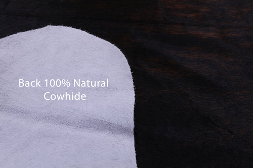 Dark Brindle Natural Cowhide Rug - Medium 6'3