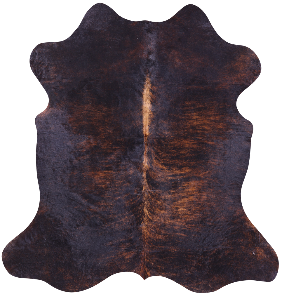 Dark Brindle Natural Cowhide Rug - Medium 6'3"H x 6'0"W