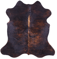 Thumbnail for Brindle Natural Cowhide Rug - Medium 6'3