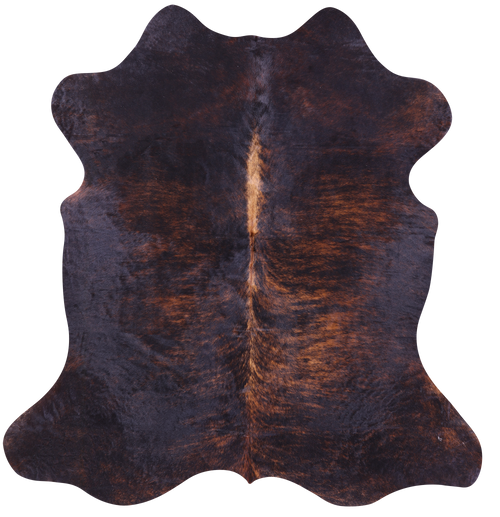Dark Brindle Natural Cowhide Rug - Medium 6'3