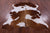 Brown & White Natural Cowhide Rug - Large 6'10"H x 5'7"W