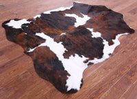 Thumbnail for Tricolor Natural Cowhide Rug - Large 6'4