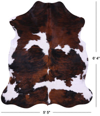 Thumbnail for Tricolor Natural Cowhide Rug - Large 6'4