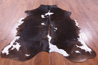 Thumbnail for Brown & White Natural Cowhide Rug - XLarge 7'3