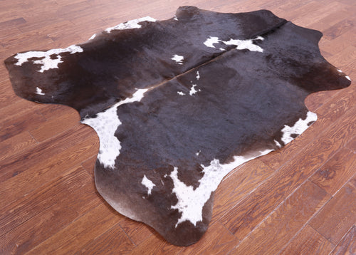 Brown & White Natural Cowhide Rug - X-Large 7'3