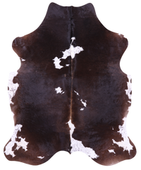 Thumbnail for Brown & White Natural Cowhide Rug - XLarge 7'3