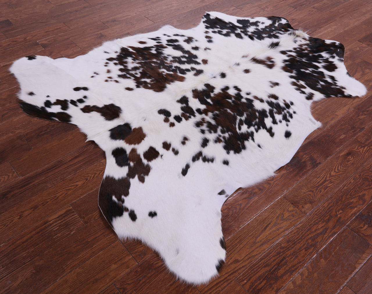 Tricolor Natural Cowhide Rug - Large 6'4"H x 5'7"W