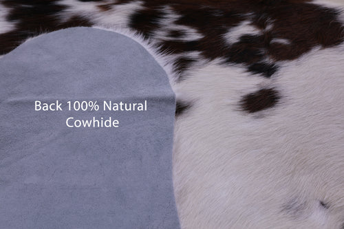 Tricolor Natural Cowhide Rug - Large 6'4