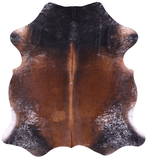 Tricolor Natural Cowhide Rug - Large 6'8