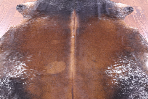 Tricolor Natural Cowhide Rug - Large 6'8