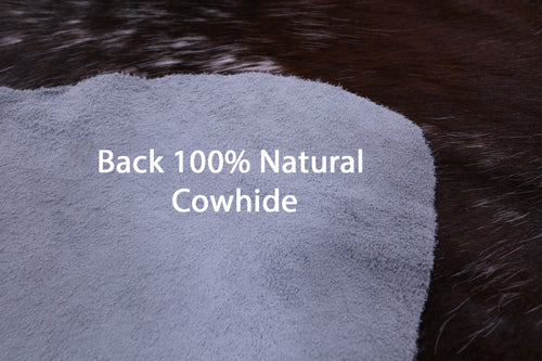 Tricolor Natural Cowhide Rug - Large 6'8