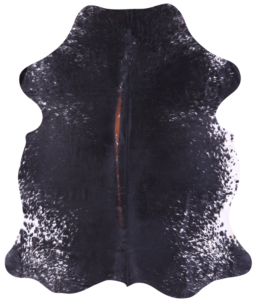 Black & White Natural Cowhide Rug - X-Large 7'7"H x 6'5"W