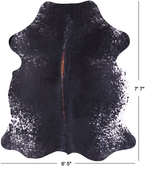 Black & White Natural Cowhide Rug - X-Large 7'7