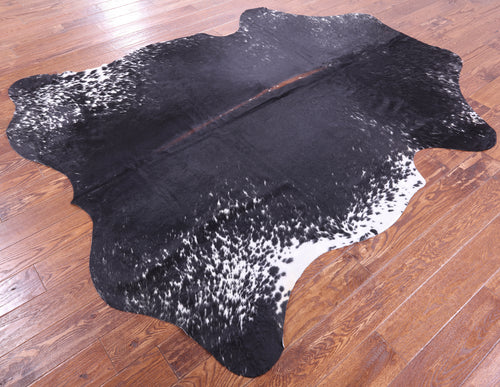 Black & White Natural Cowhide Rug - X-Large 7'7