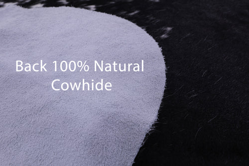 Black & White Natural Cowhide Rug - X-Large 7'7