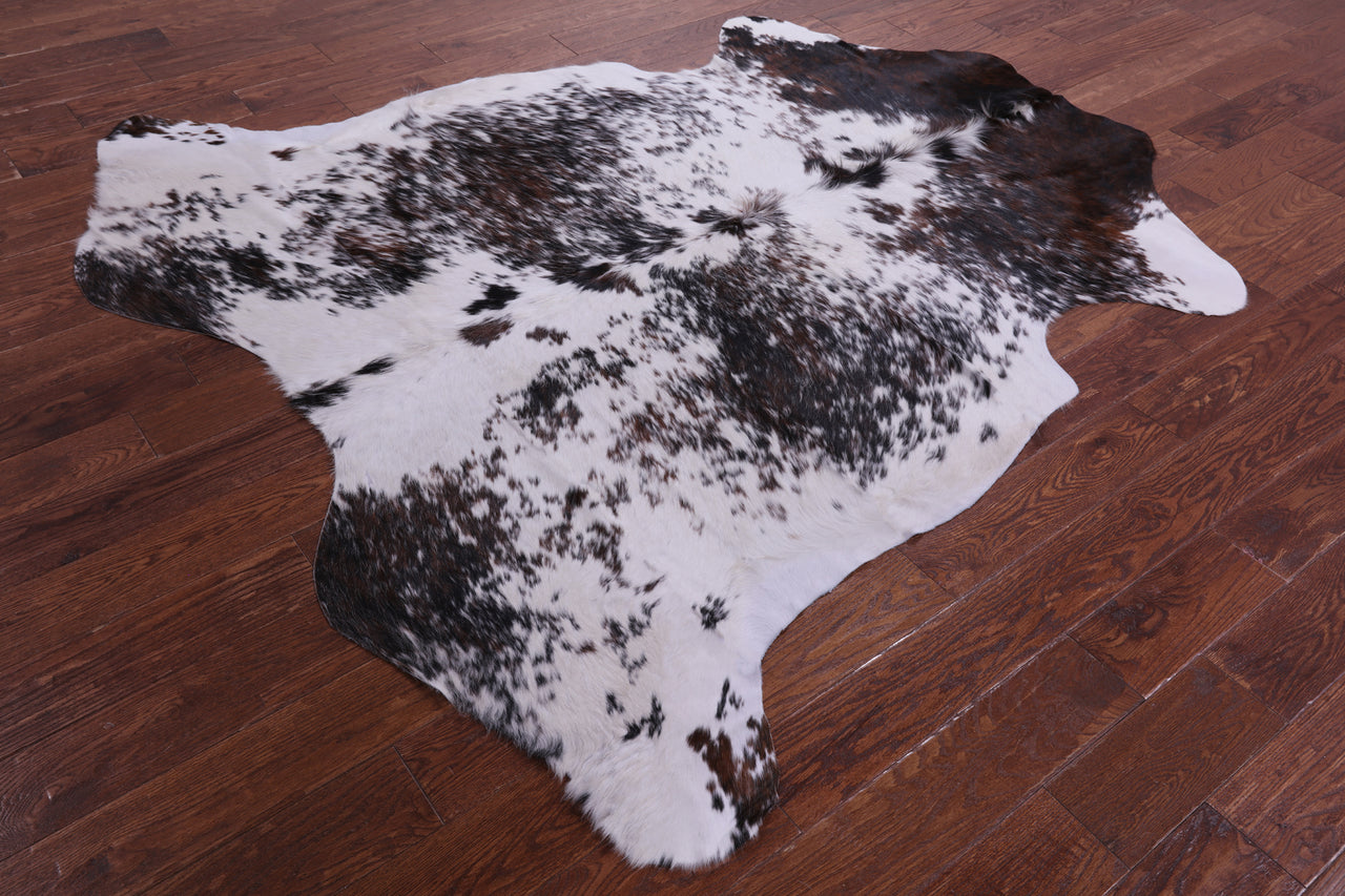 Salt & Pepper Natural Cowhide Rug - XLarge 7'0"H x 6'6"W