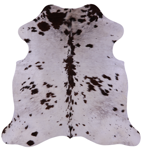 Brown & White Natural Cowhide Rug - Medium 6'3