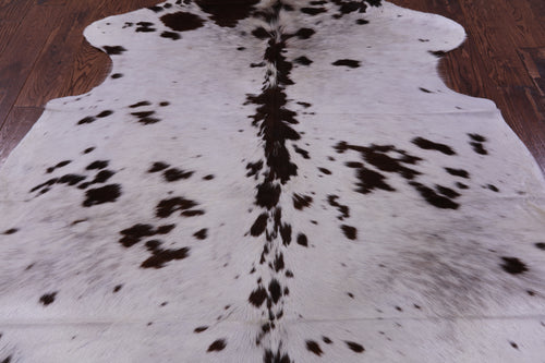 Brown & White Natural Cowhide Rug - Medium 6'3