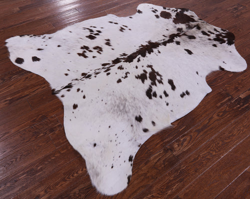 Brown & White Natural Cowhide Rug - Medium 6'3