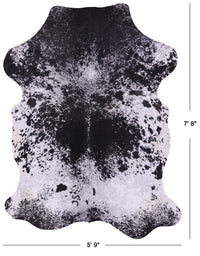 Thumbnail for Black Salt & Pepper Natural Cowhide Rug - XX-Large 7'8