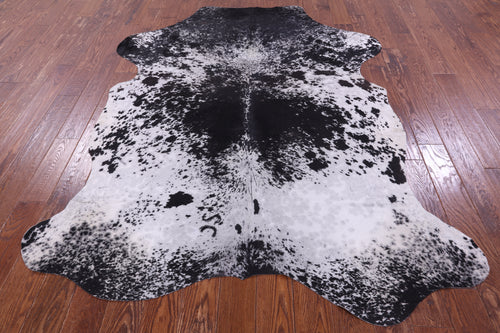 Black Salt & Pepper Natural Cowhide Rug - XX-Large 7'8