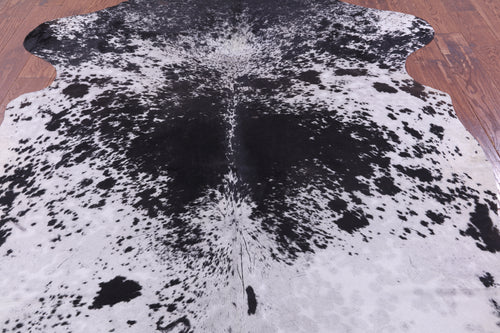 Black Salt & Pepper Natural Cowhide Rug - XX-Large 7'8