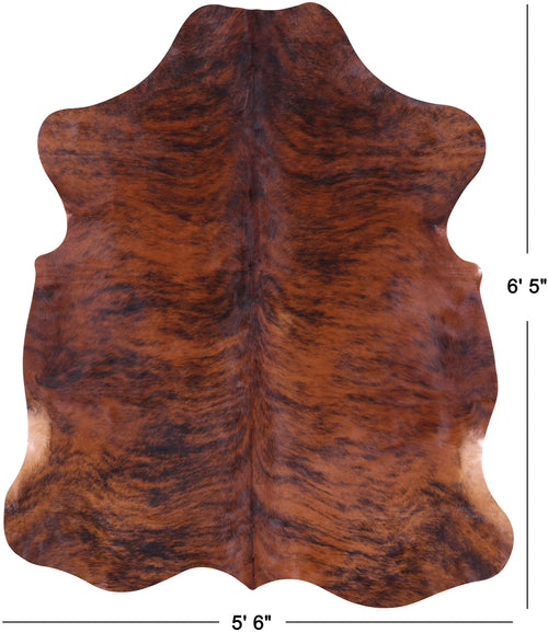Brindle Natural Cowhide Rug - Large 6'5