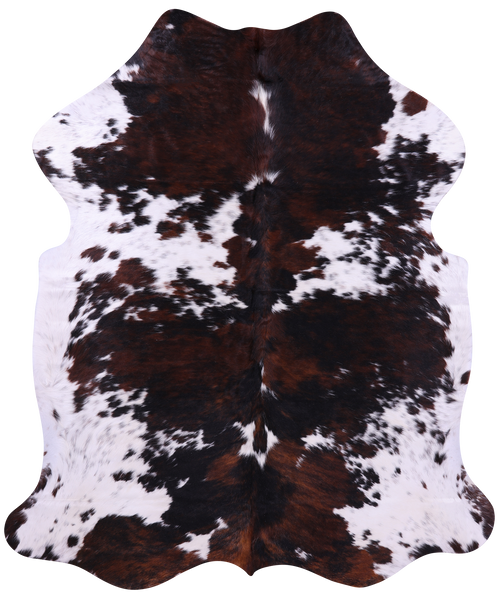 Tricolor Natural Cowhide Rug - XLarge 7'3"H x 6'1"W